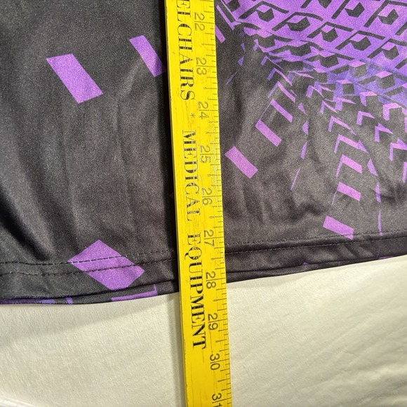 Unbranded Purple Jersey Geometric shapes squares Optical Illusion Shirt XL Norah - Picture 6 of 9
